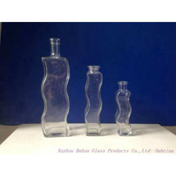 750ml Fancy Shape Glass Wine Bottles with Cork